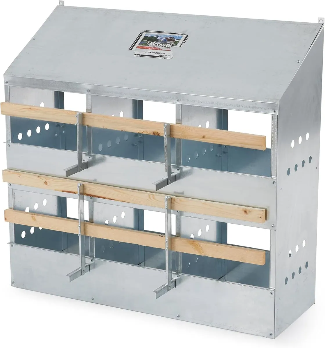 Brower 2-Tier 6-Hole Galvanized Nesting Box
