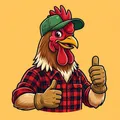 Kyle, the FlockProof rooster mascot