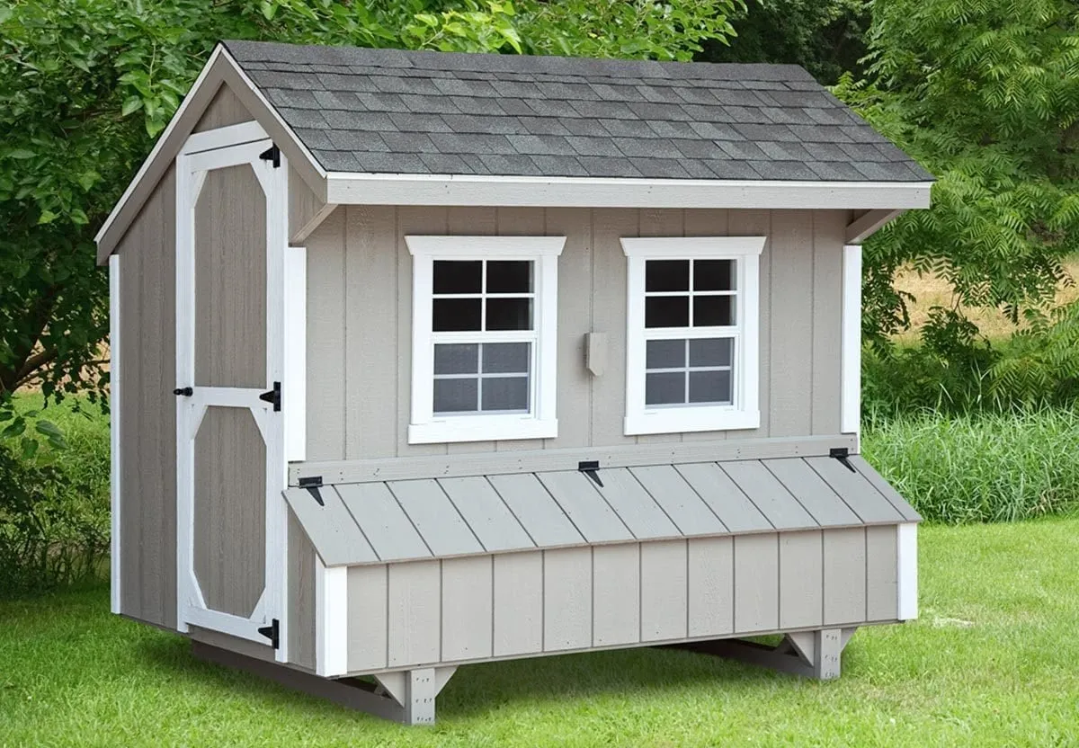 Large Chicken Coops IHS Quaker Style 5x8