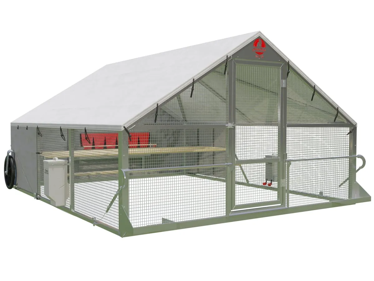 Mobile Chicken House Coop for 40 Chickens (10x12)