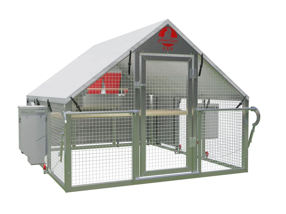 Mobile Chicken House Coop for 5 Chickens (5x6)