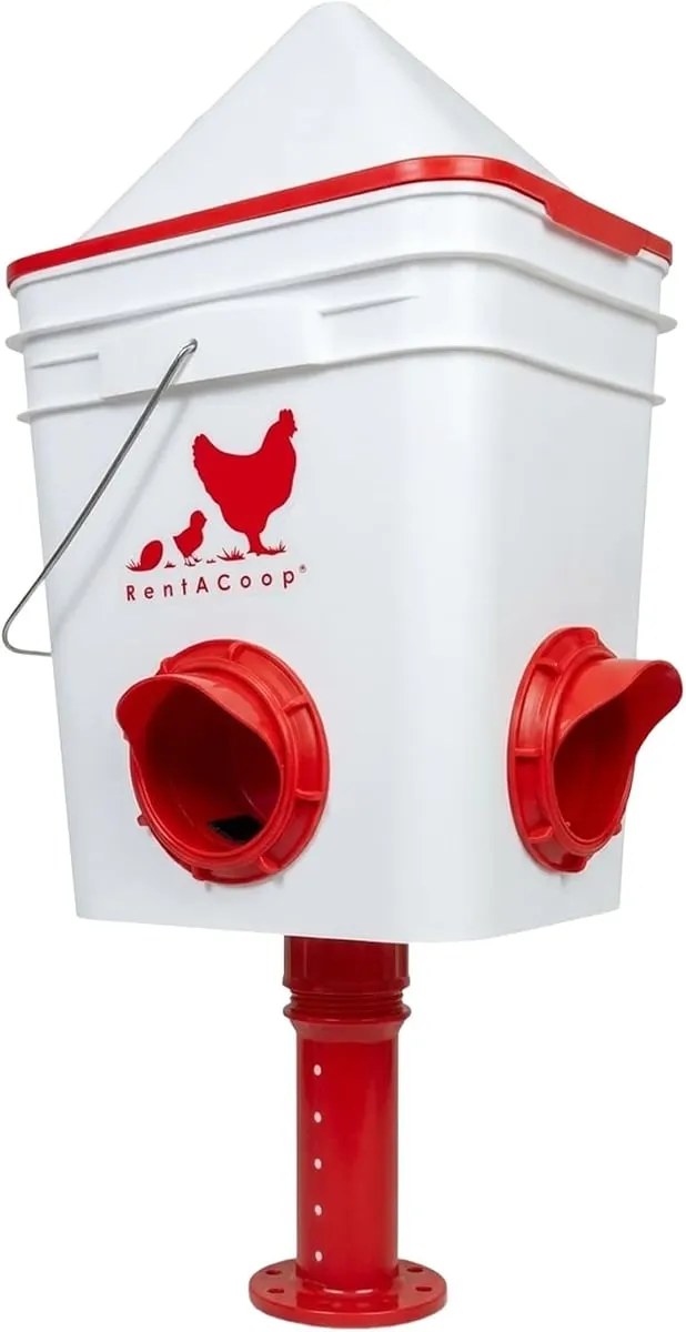 RentACoop 25 lb 4-Large-Port Bucket Feeder